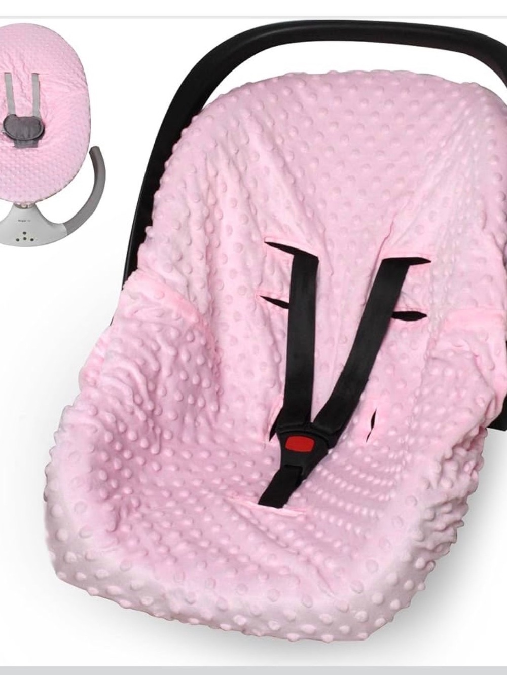 Soft Pink Minky Infant Car Seat Cover - Kids Accessories